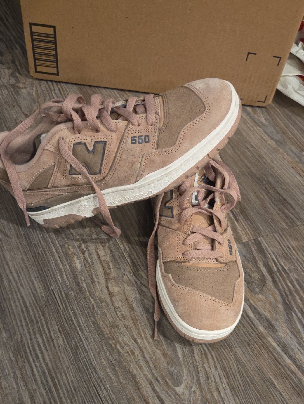 New Balance 550 Women's Tan Suede Sneakers
